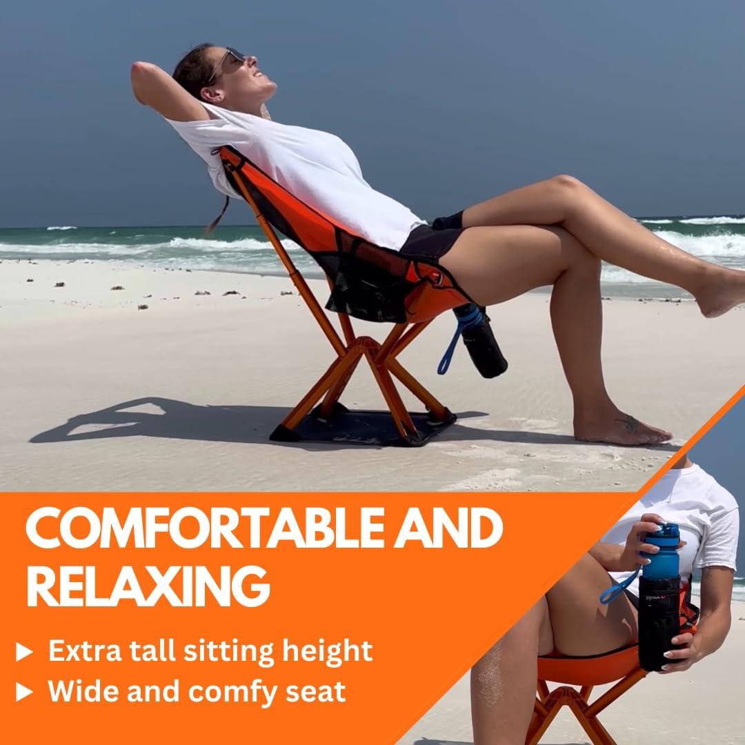 Silla de Camping Plegable Sitpack Campster2 Naranja 120 kg