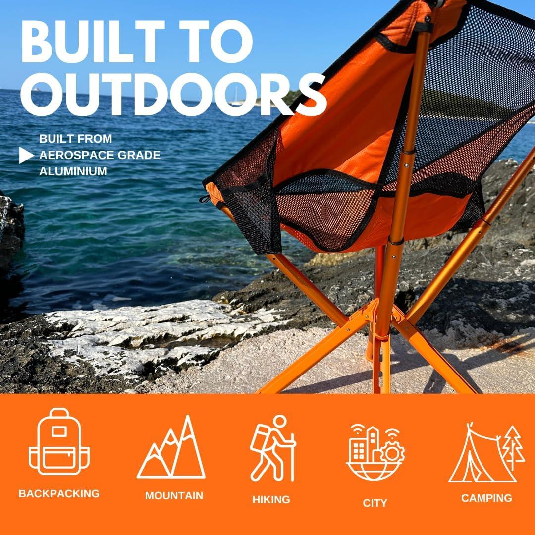 Silla de Camping Plegable Sitpack Campster2 Naranja 120 kg