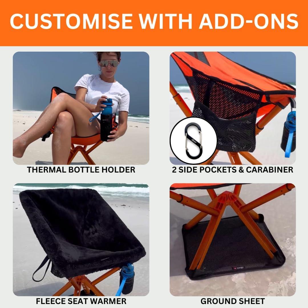 Silla de Camping Plegable Sitpack Campster2 Naranja 120 kg