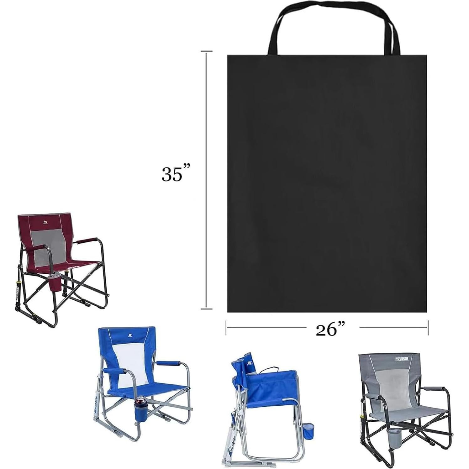 Rocking Chair Carry Bag Storage Bag for GCI Outdoor Freestyle Rocker FirePit Rocker Waterside Beach Rocker Camp Chair Replacement Bag (35" X 27")