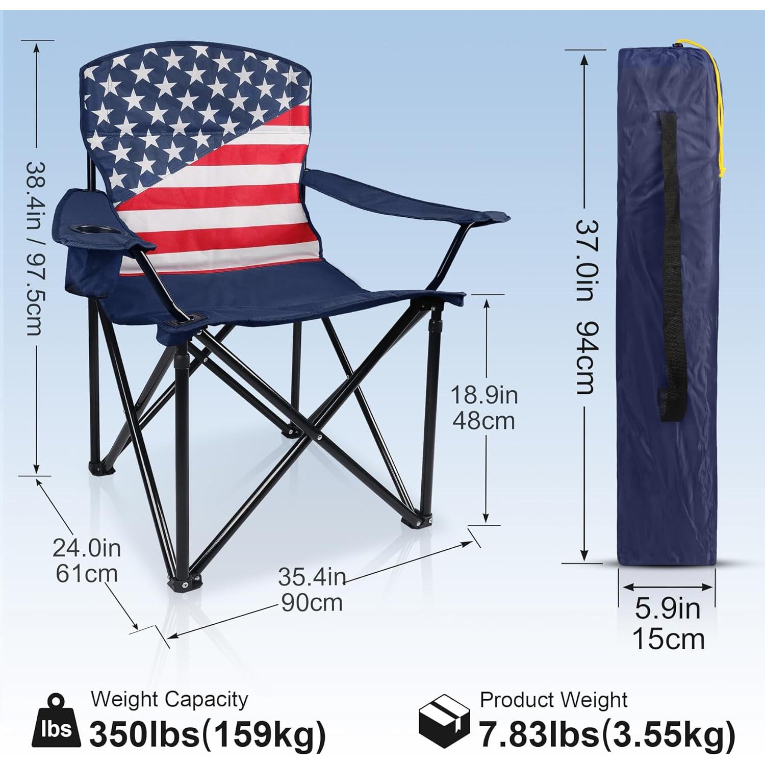 Sillas de Camping Plegables Acolchadas CampHill - 2 Unidades
