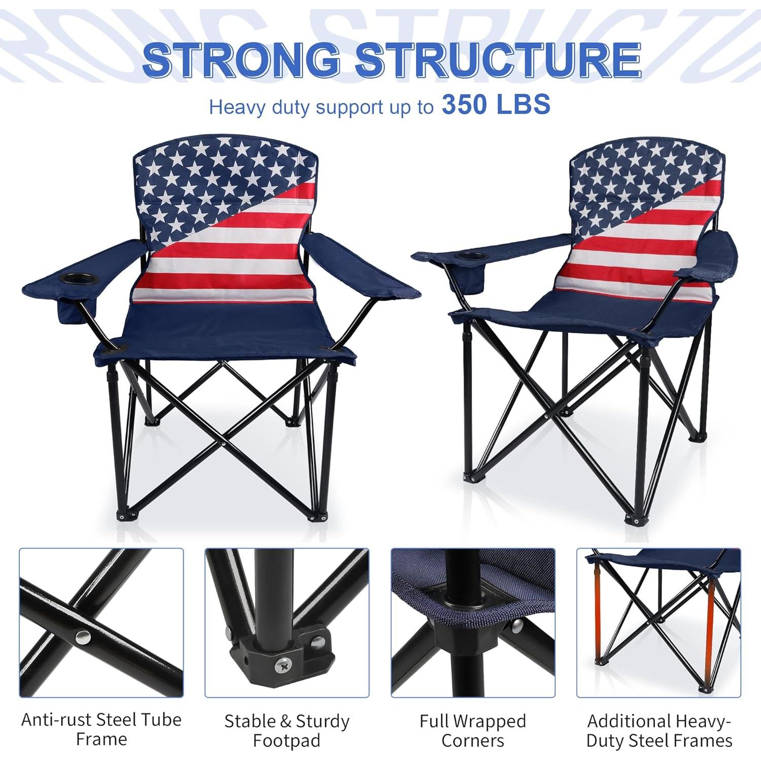 Sillas de Camping Plegables Acolchadas CampHill - 2 Unidades