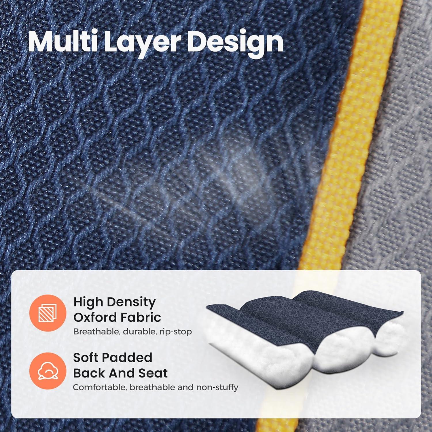 Silla de Camping Plegable High Point Sports Azul Doble 204 kg