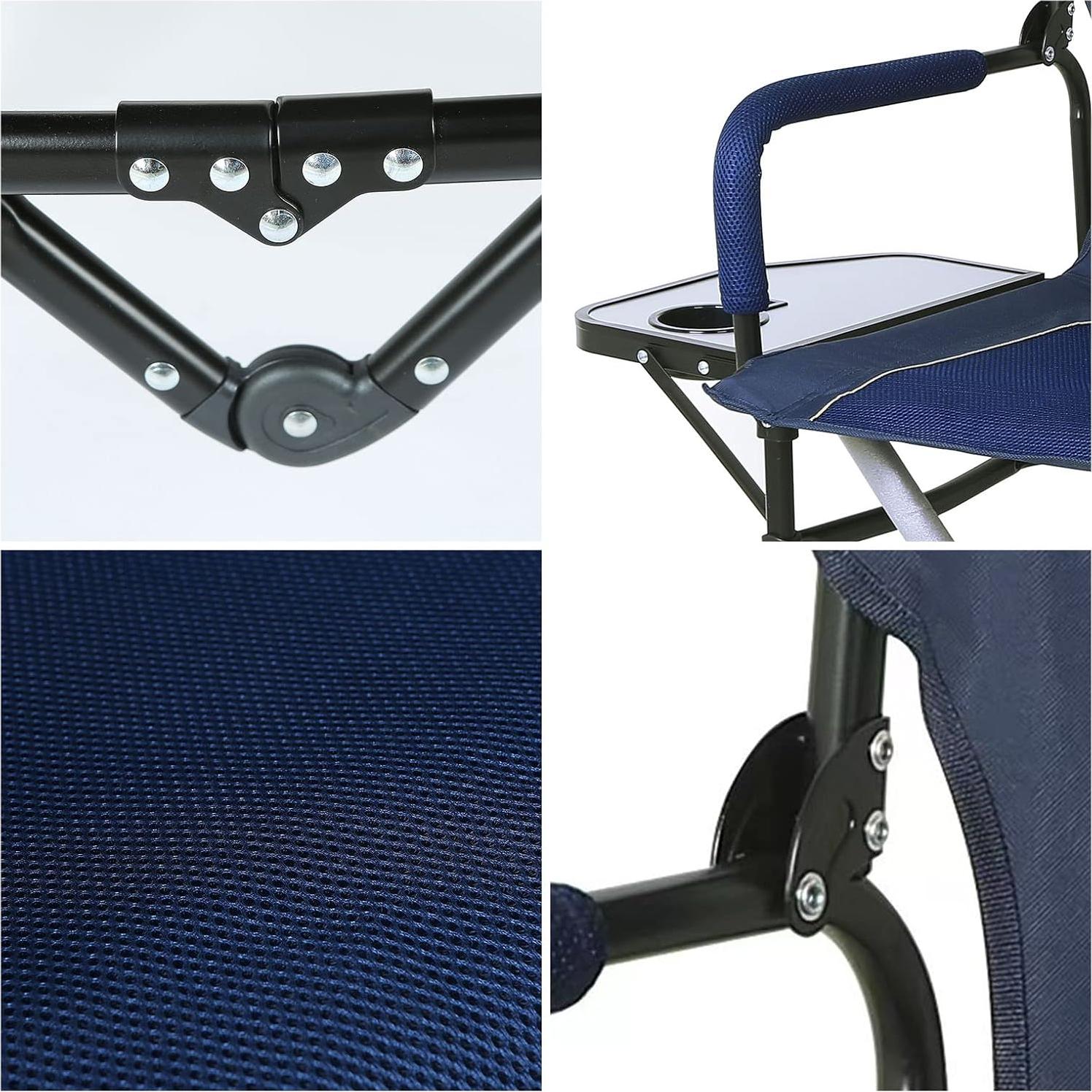 Silla de Camping Plegable ROCK CLOUD con Mesa Lateral y Bolsillo