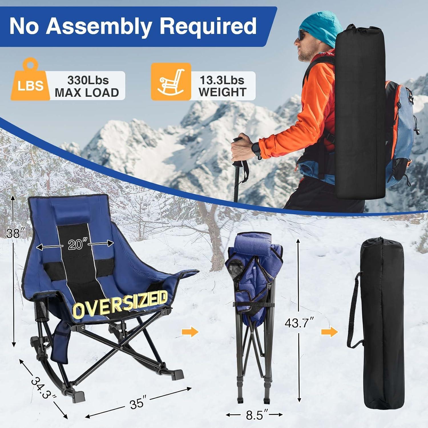 Silla de Camping Calentada Slendor XL 20000 mAh Azul Marino