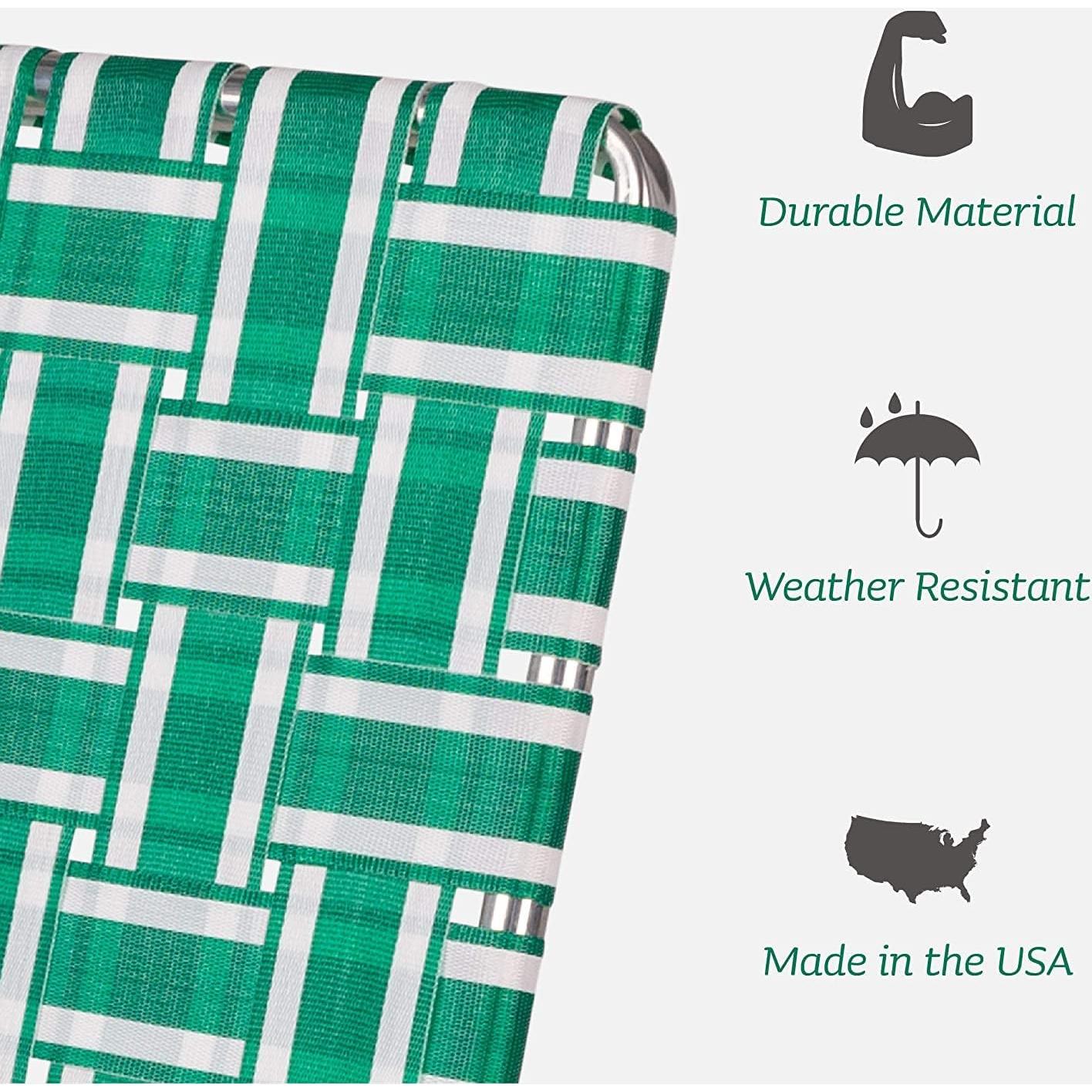 Sillas de Jardín USA Plegables 2-Pack Charleston Aluminio UV