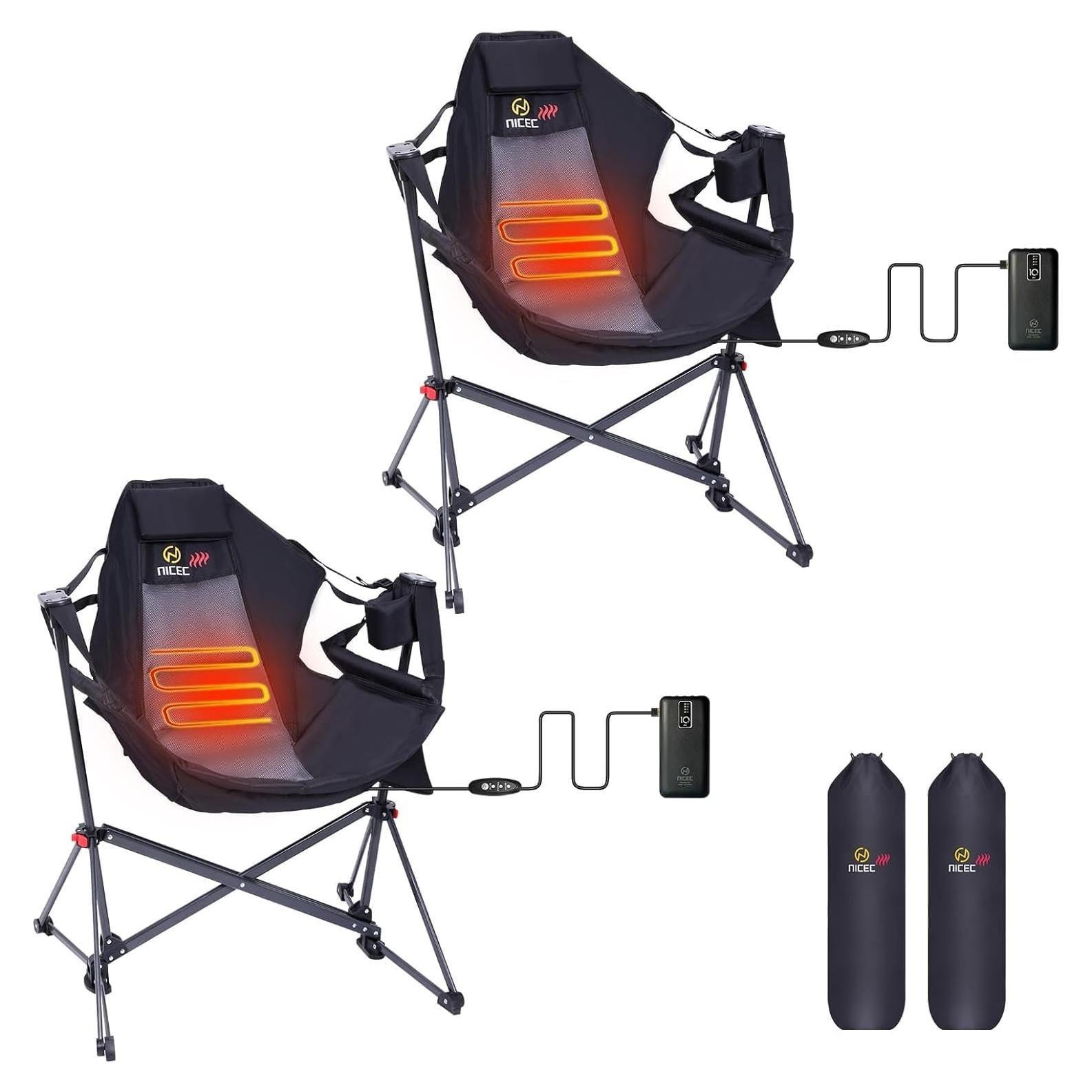 Silla de Camping Hamaca Calentada Nice C - Juego de 2