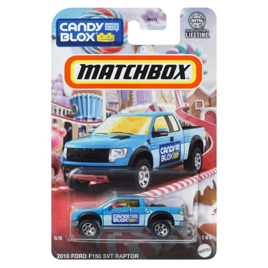 Matchbox Ford F150 SVT Raptor Diecast Azul 1:64 Candy Blox