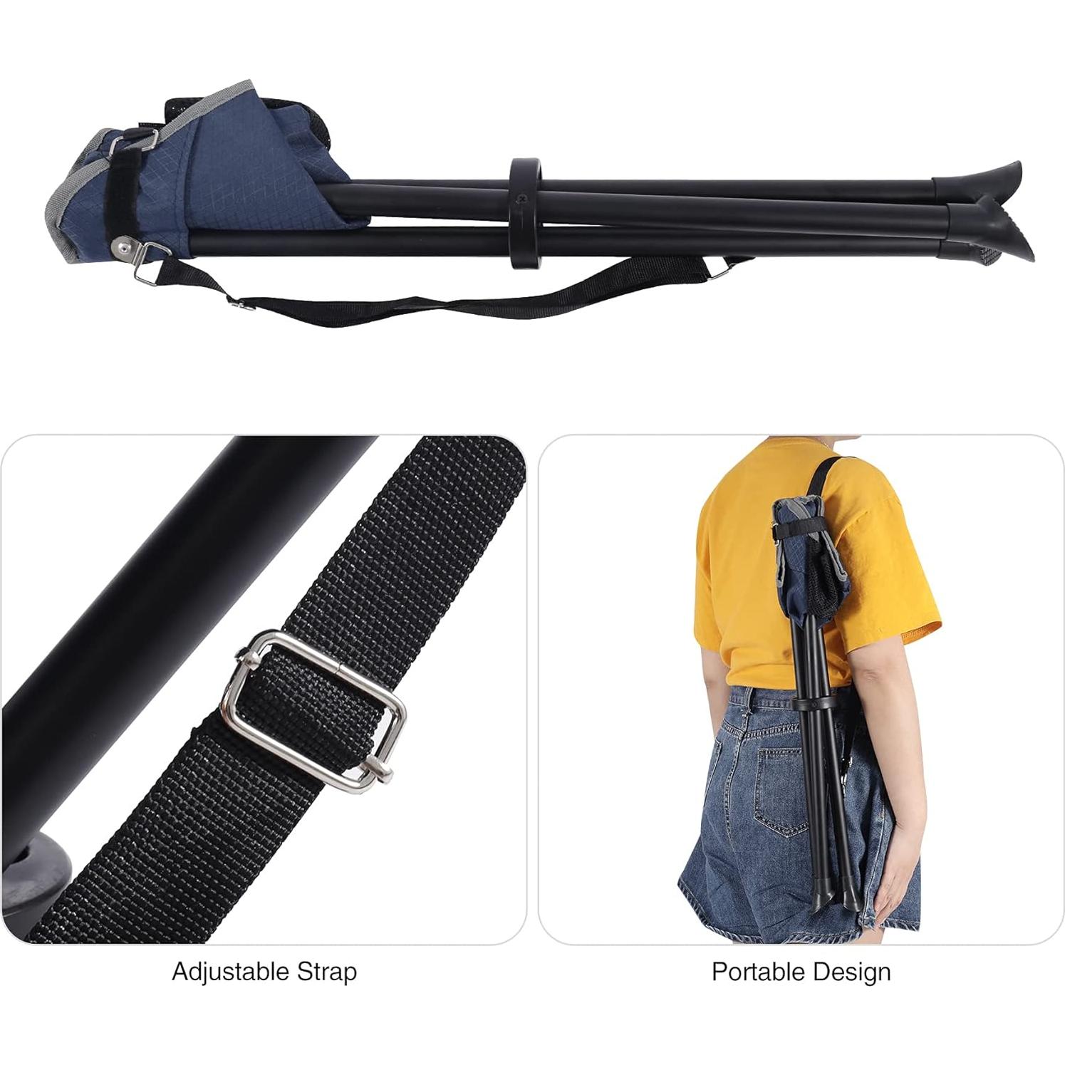 Taburetes de Camping Plegables REDCAMP 2 Paquetes Azul 100 kg