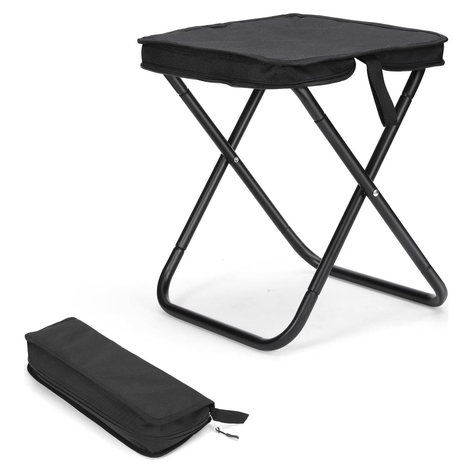 Taburete Plegable KOKSRY de Aluminio 34.3 cm Negro 159 kg