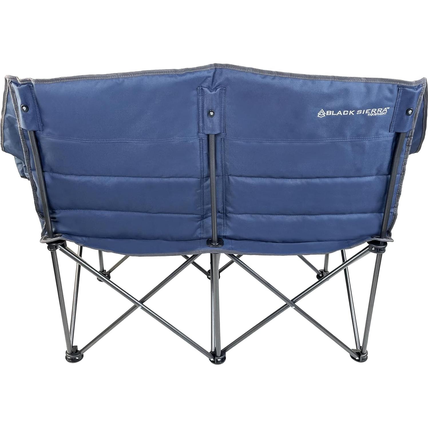 Sofá de Camping Plegable Black Sierra Loveseat Acolchado 227 kg