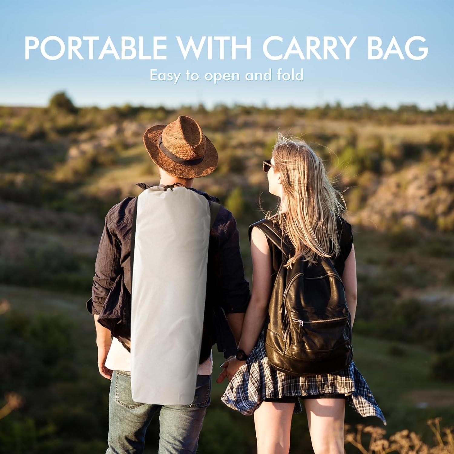 Silla de Camping Doble Plegable Rotinyard Gris 250 kg