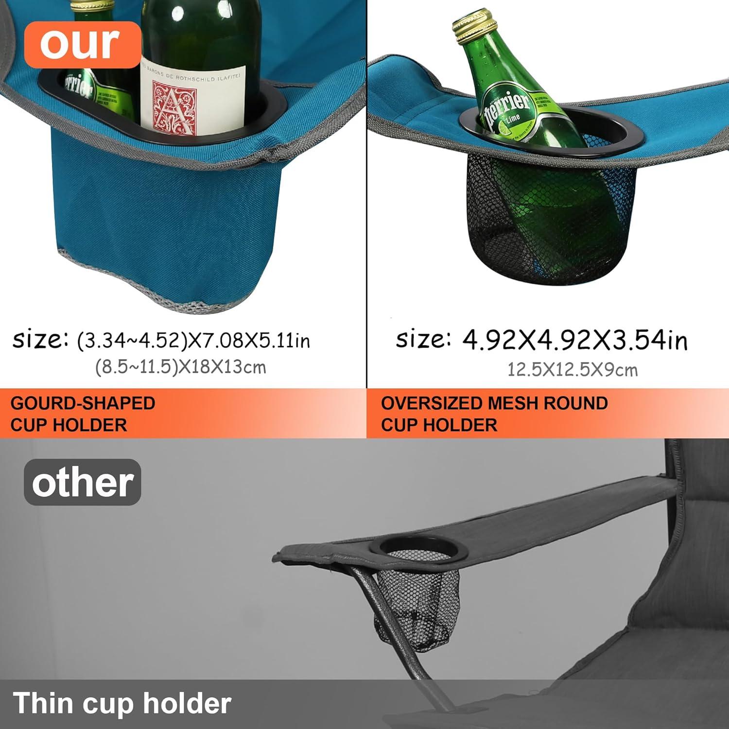 Silla de Camping Plegable LANMOUNTAIN Charles Azul 136kg