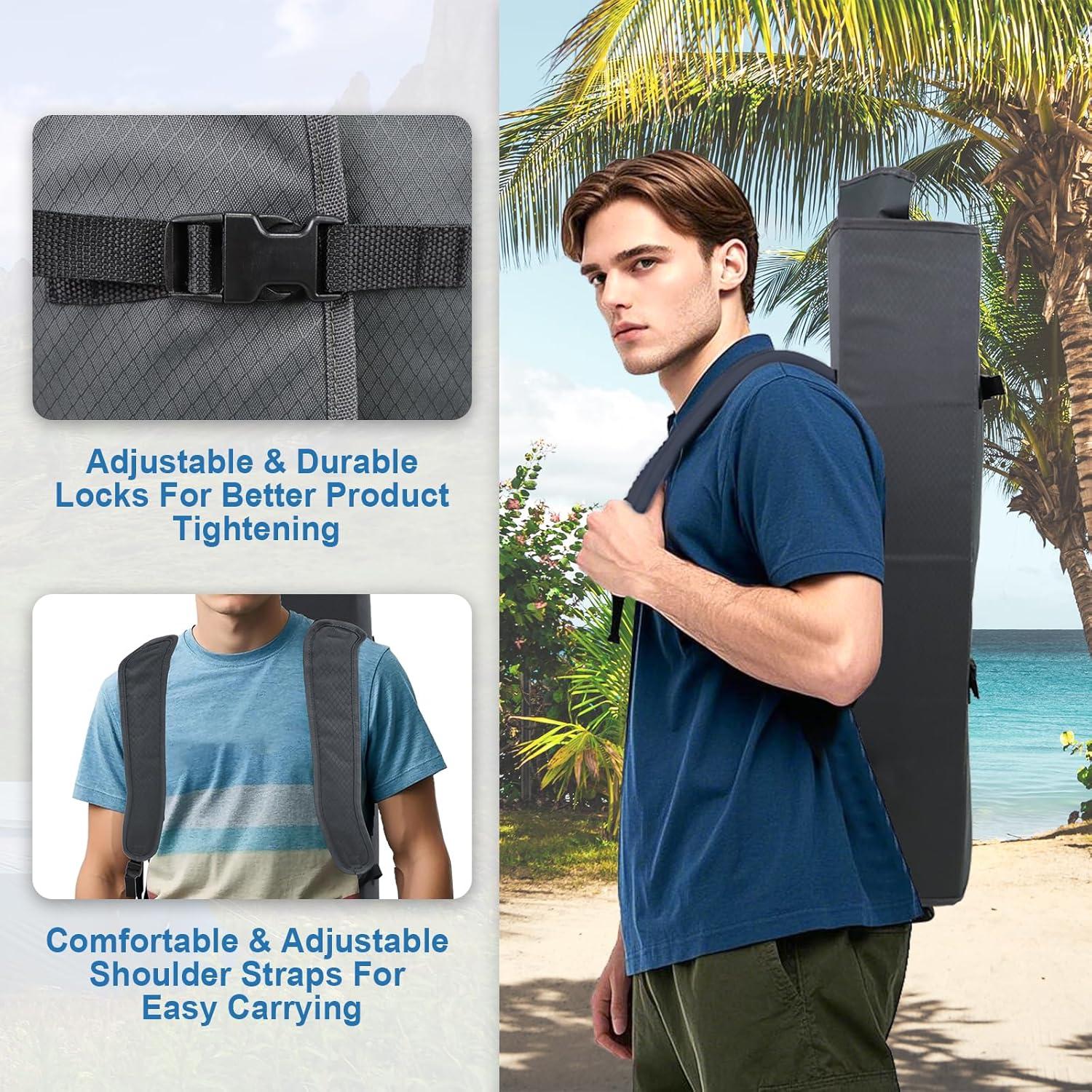 Silla de Camping Plegable The Treasmap con Dosel Gris