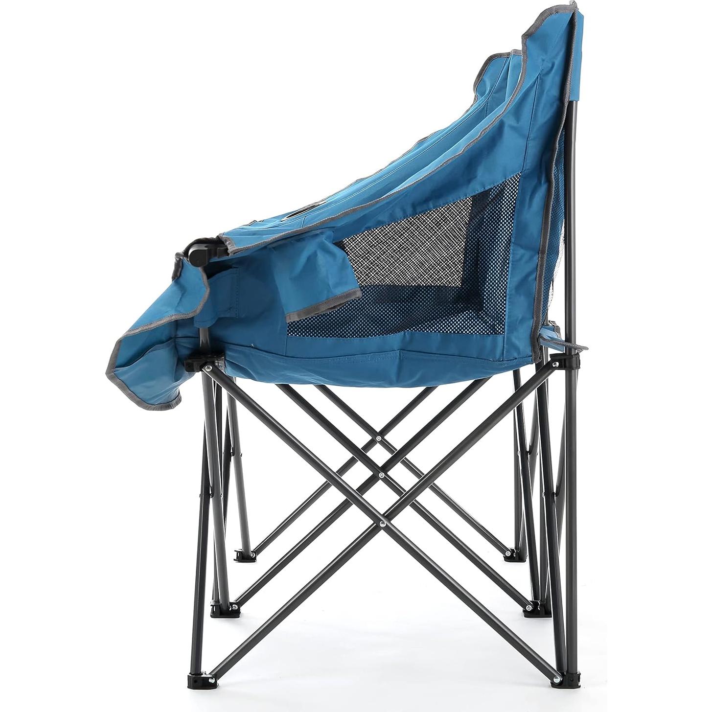 Silla de Camping Doble Arrowhead Outdoor Azul Plegable 650lbs