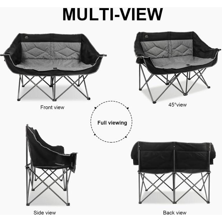 Silla de Camping Doble Plegable LANMOUNTAIN Loveseat 227 kg