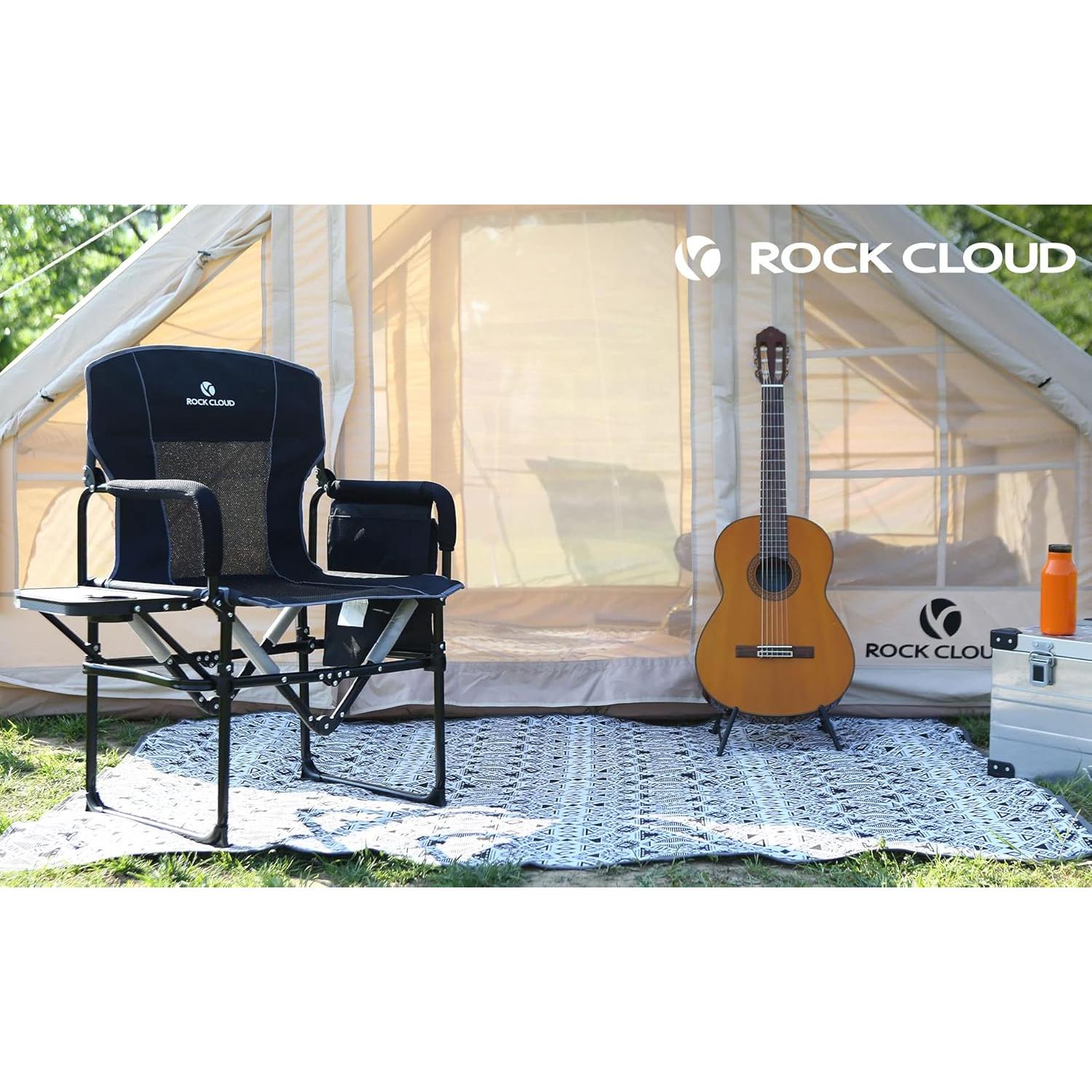 Silla de Camping Plegable Rock Cloud Oxford con Mesa Lateral