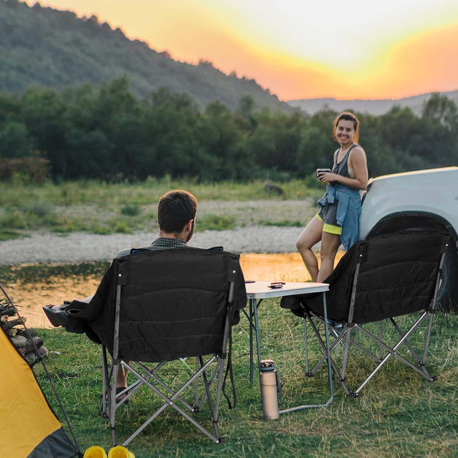 Silla de Camping Plegable Bolosy XL Soporte 226.8 kg Acolchada