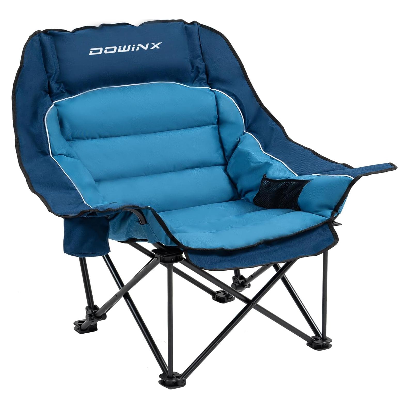 Silla de Camping Plegable Dowinx Extra Grande Azul 181 kg