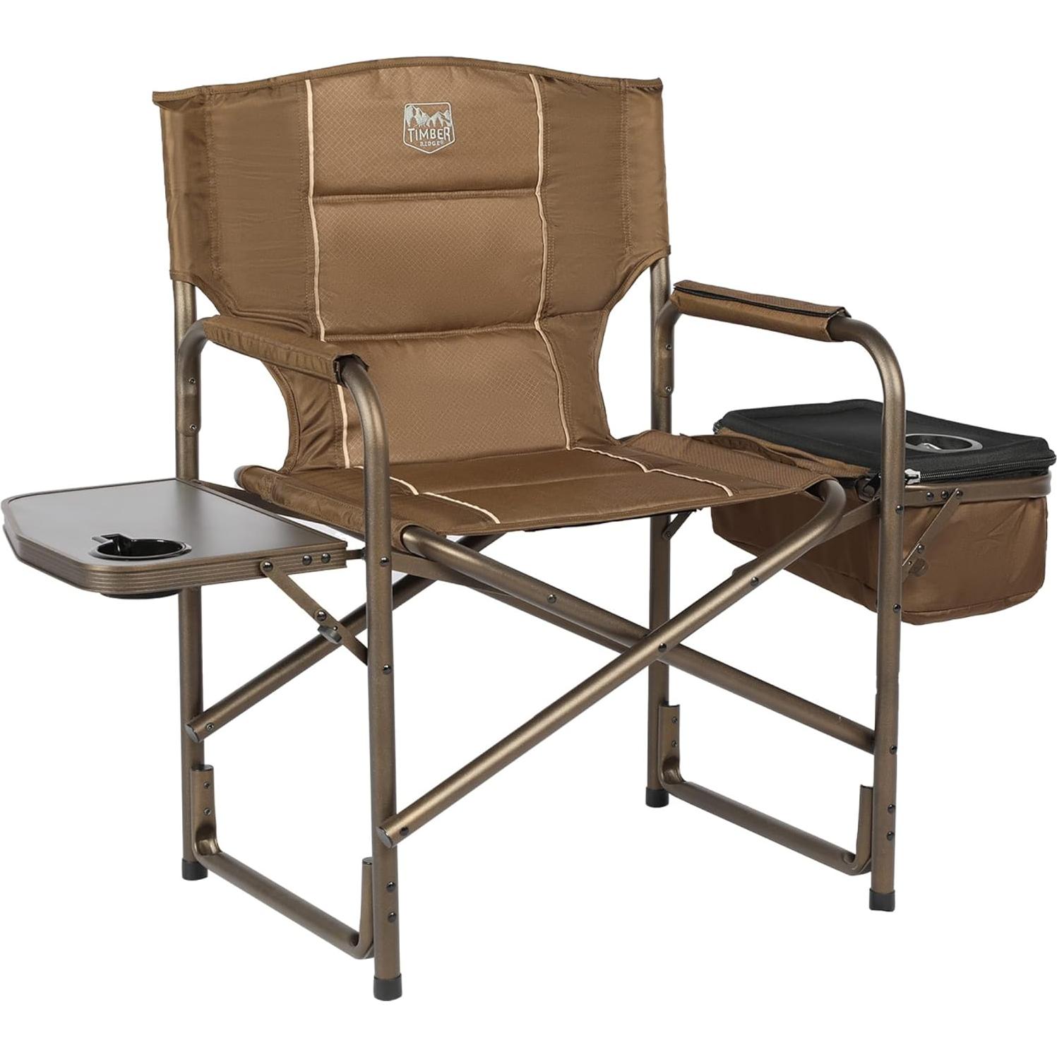 Silla de Camping Plegable Timber Ridge con Mesa Lateral