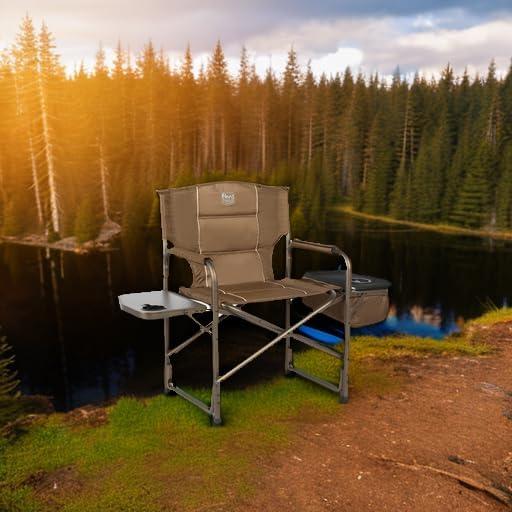 Silla de Camping Plegable Timber Ridge con Mesa Lateral