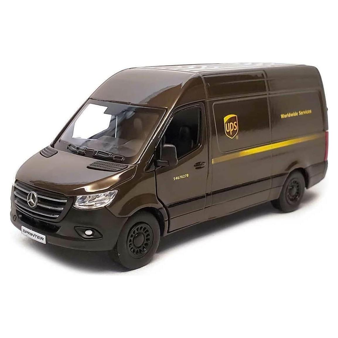 Camión de Entrega Kinsmart Mercedes-Benz Sprinter UPS 1/48