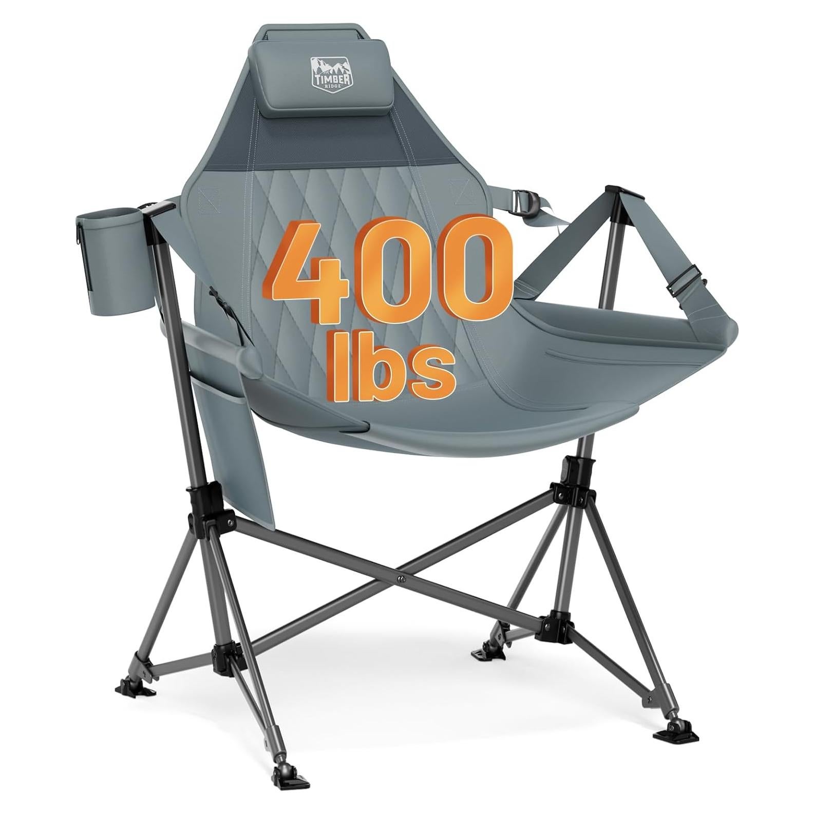 Silla de Camping Timber Ridge Plegable con Respaldo Ajustable