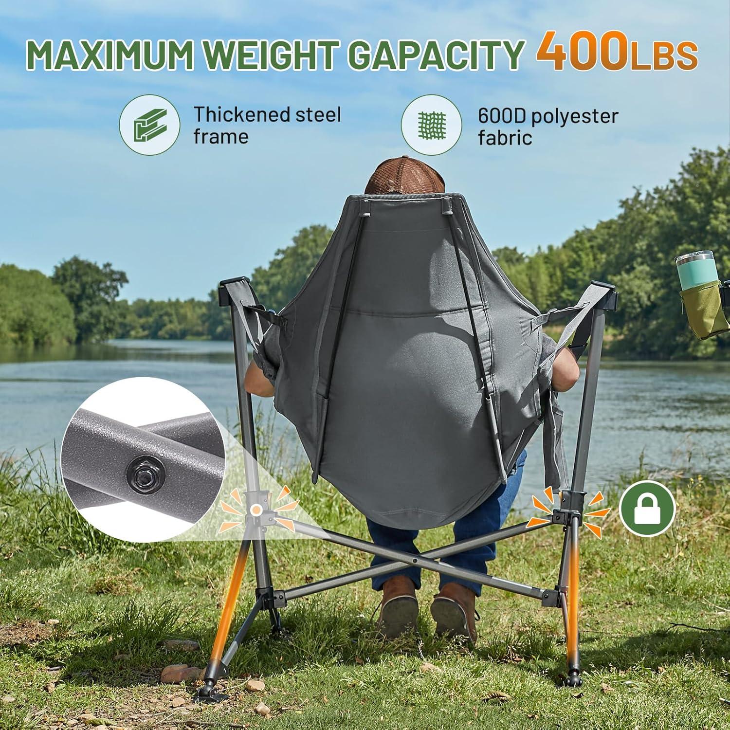 Silla de Camping Timber Ridge Plegable con Respaldo Ajustable