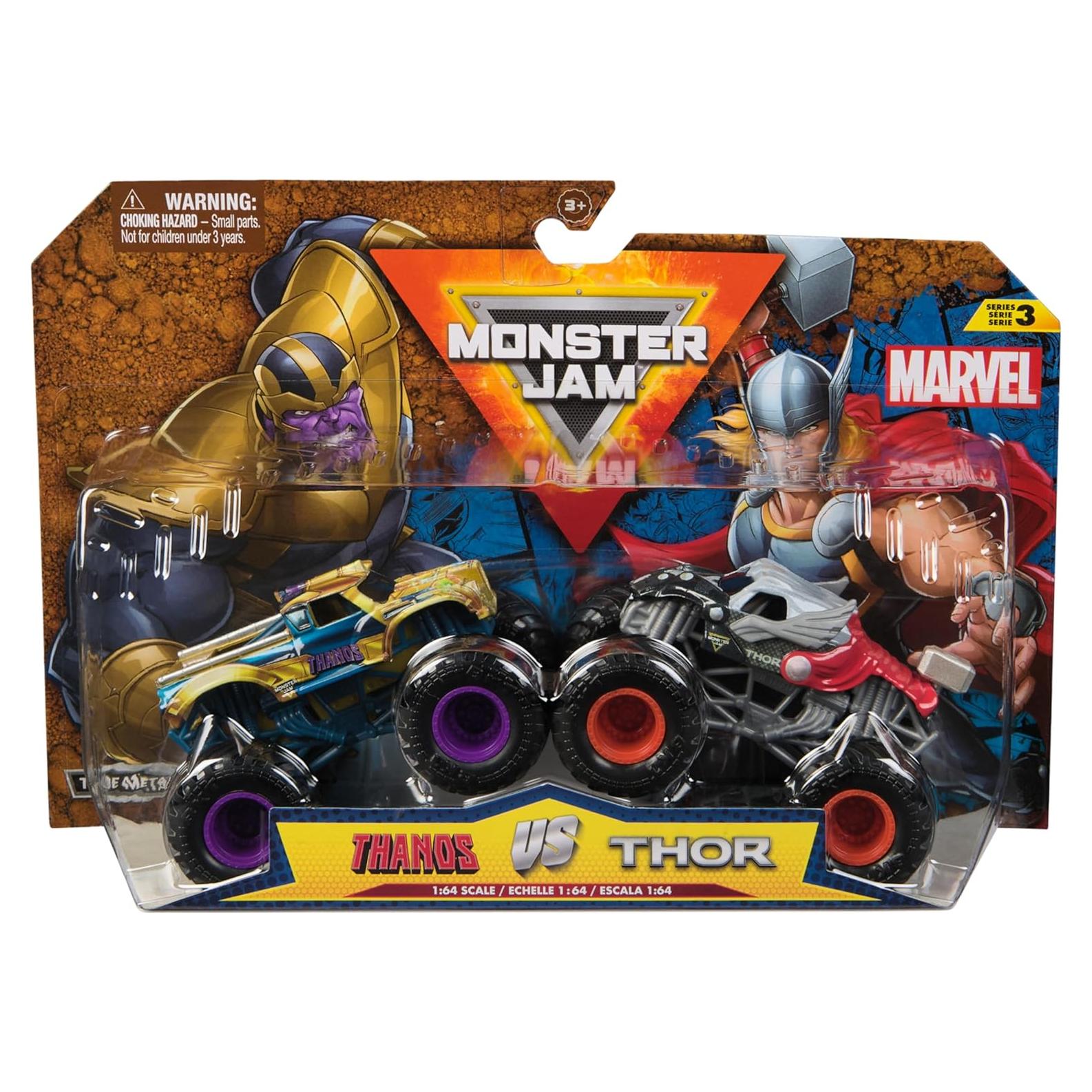 Camiones Monstruo Marvel Monster Jam Thanos Vs Thor 1:64