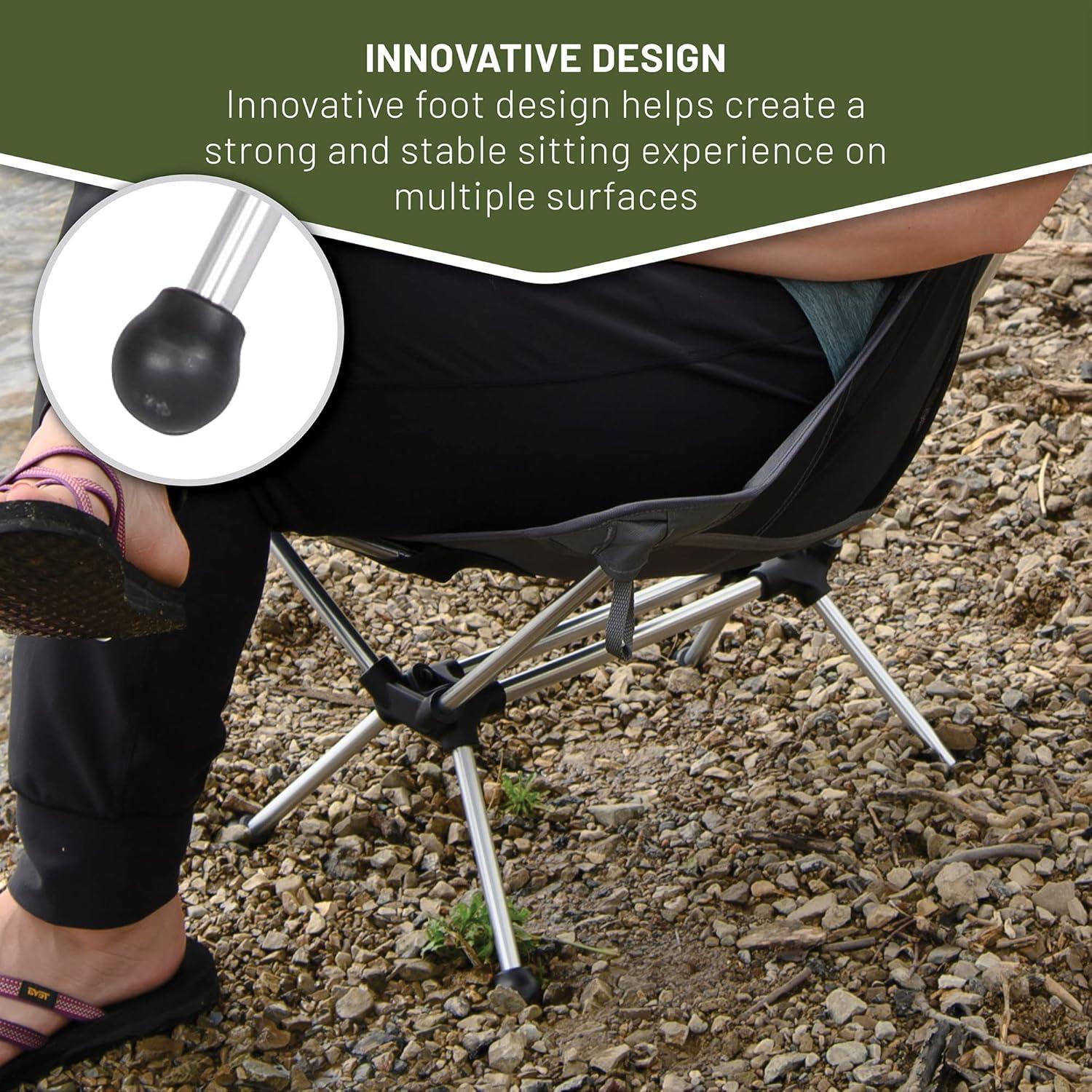 Silla Plegable Ligera Timber Ridge Respaldo Alto 136 kg