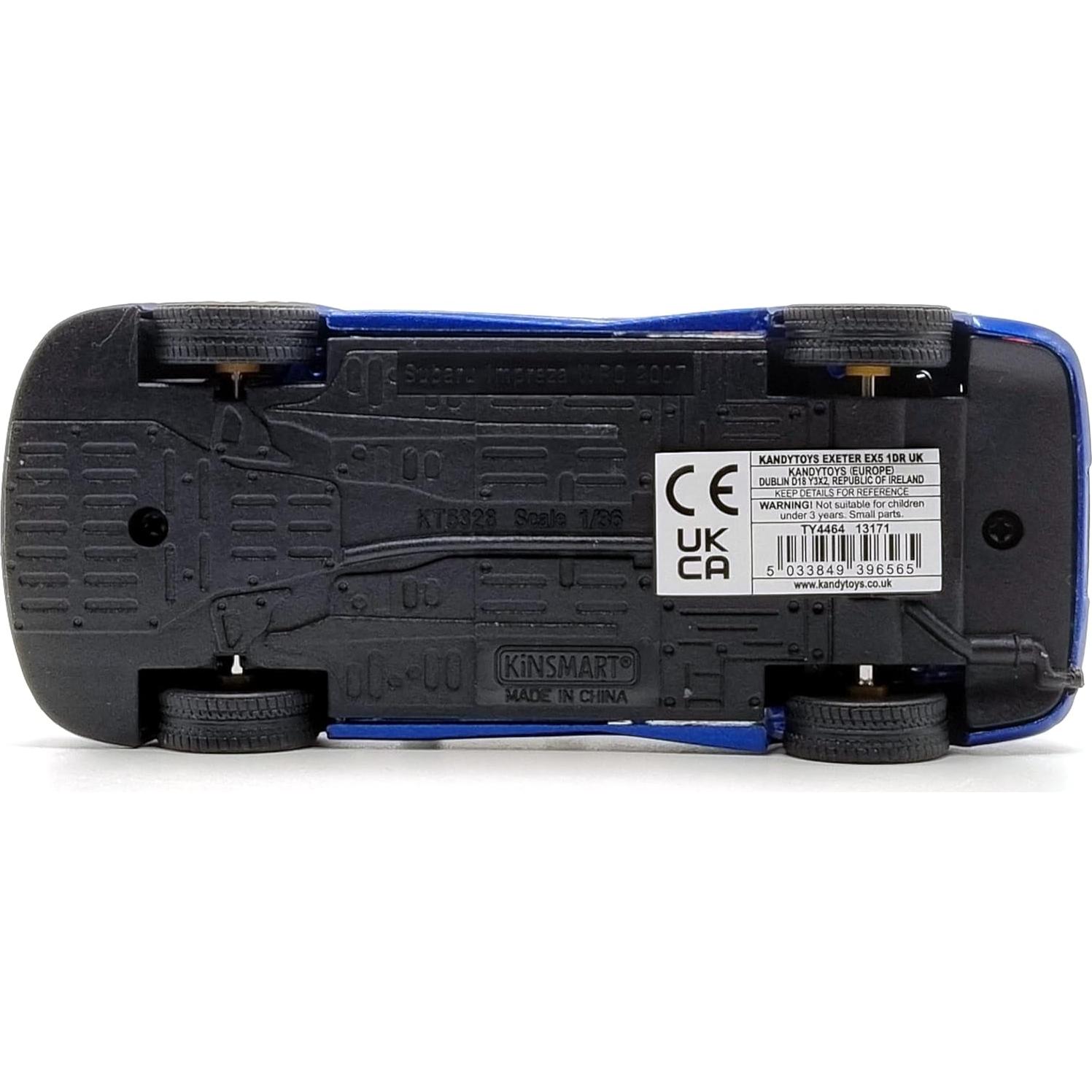 KiNSMART Subaru Impreza WRC 2007 1:36 Modelo Metal 12,7 cm