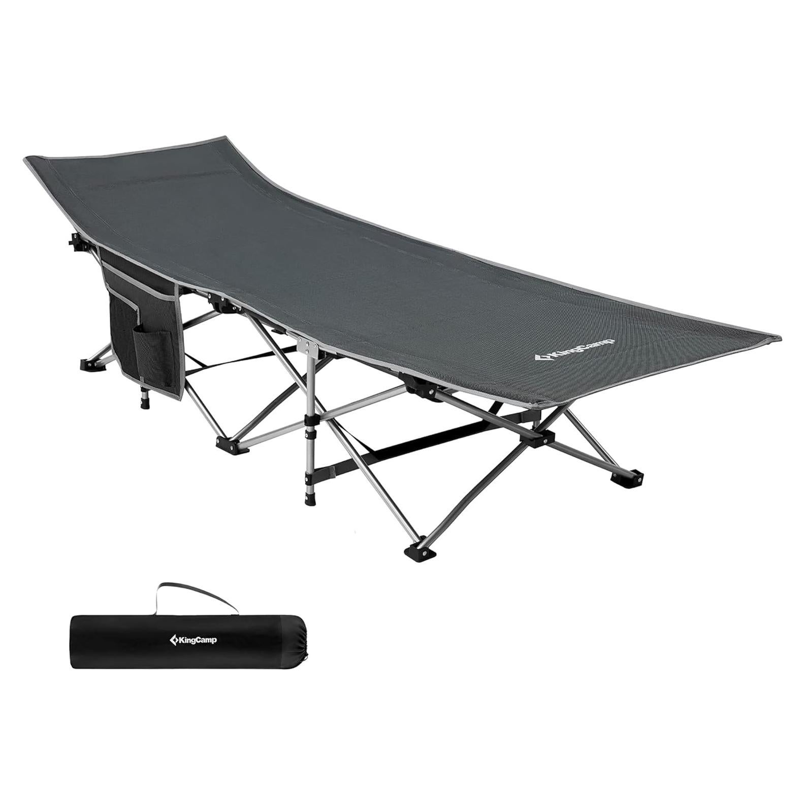 Cama Plegable KingCamp KC2026 para Camping 120 kg Gris