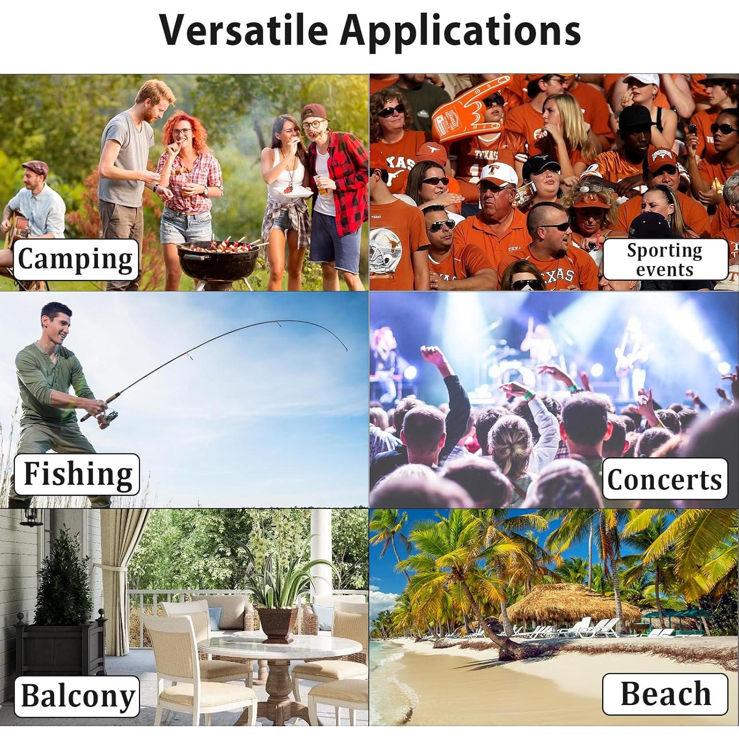 Silla de Camping Plegable Youtanic 181kg Rojo Negro