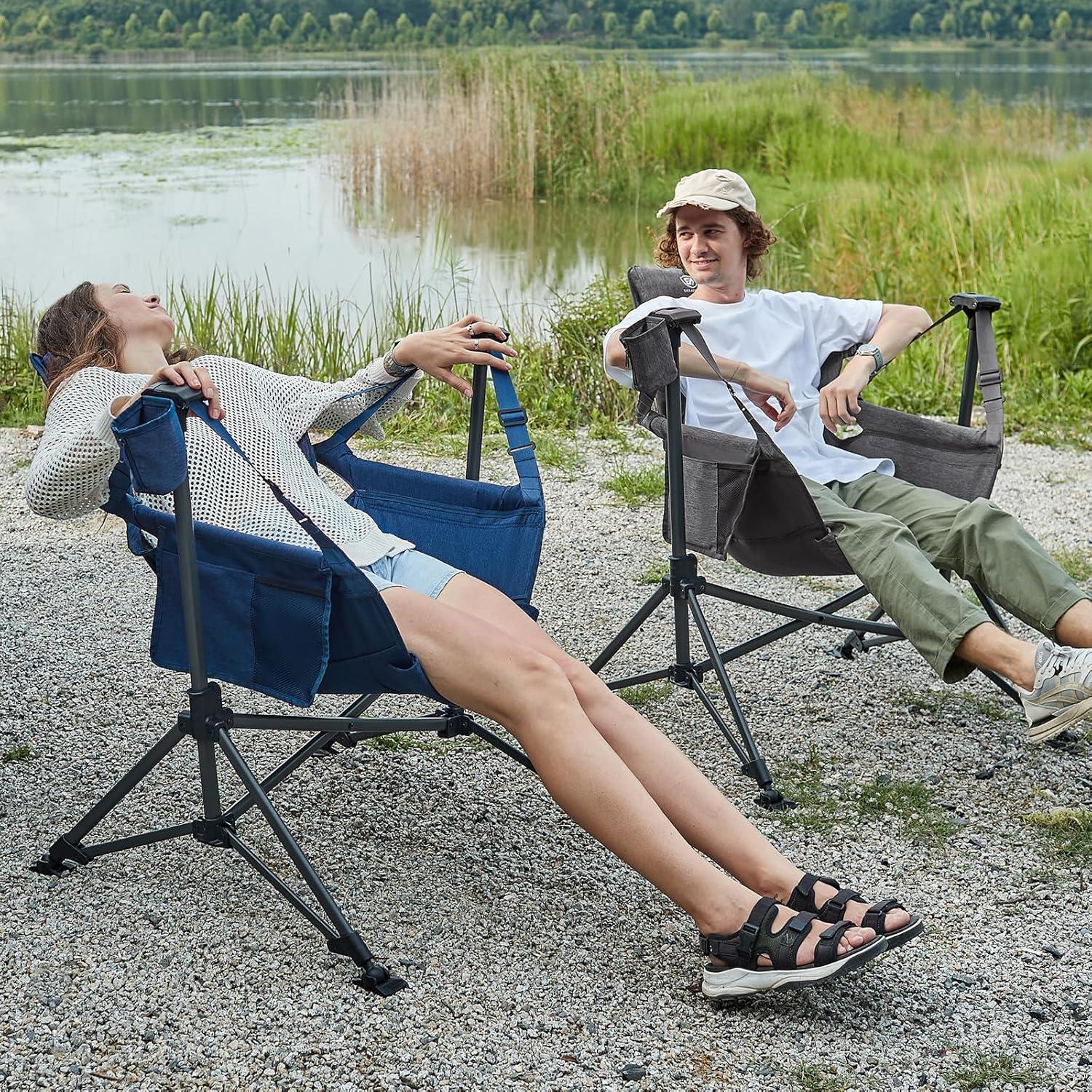 Silla de Camping Balancín EVER ADVANCED Gris Plegable 181kg