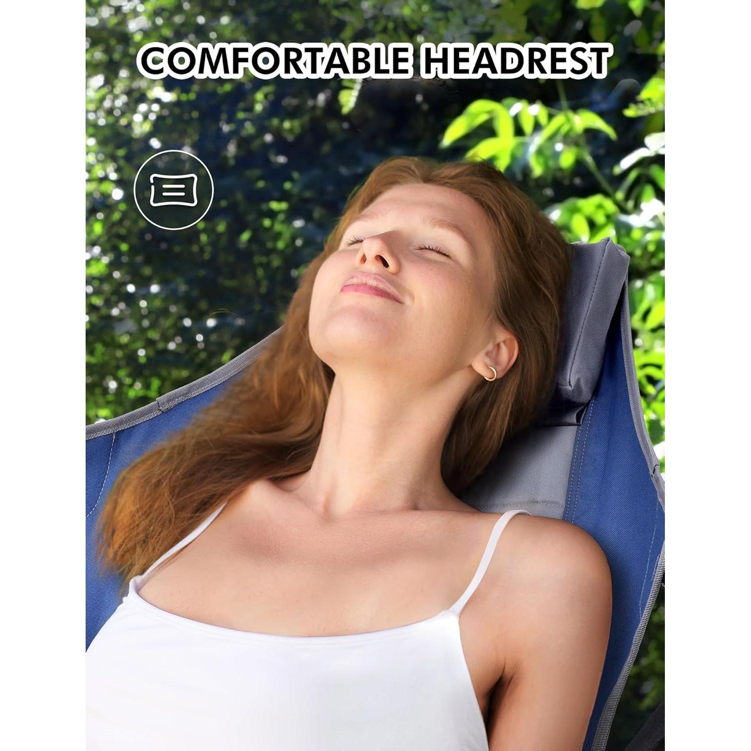 Silla de Camping Hamaca Docusvect Ajustable 204 kg Gris