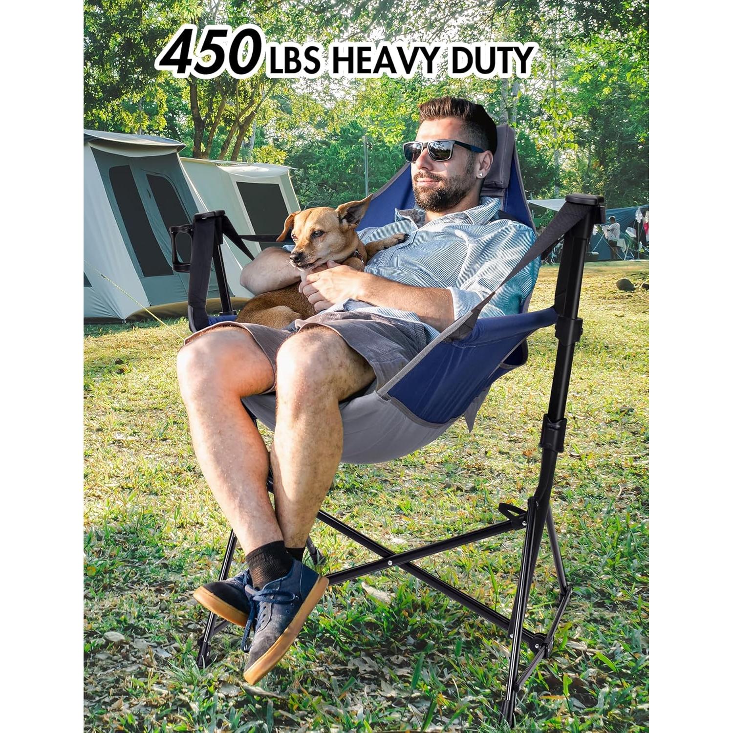 Silla de Camping Hamaca Docusvect Ajustable 204 kg Gris