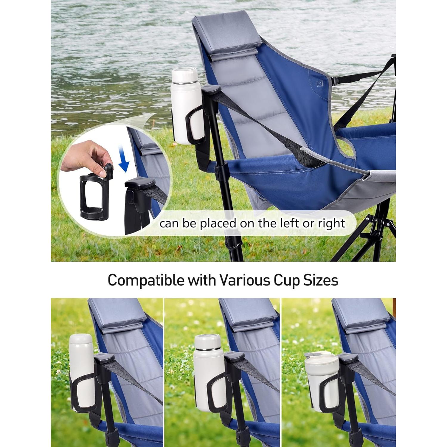 Silla de Camping Hamaca Docusvect Ajustable 204 kg Gris