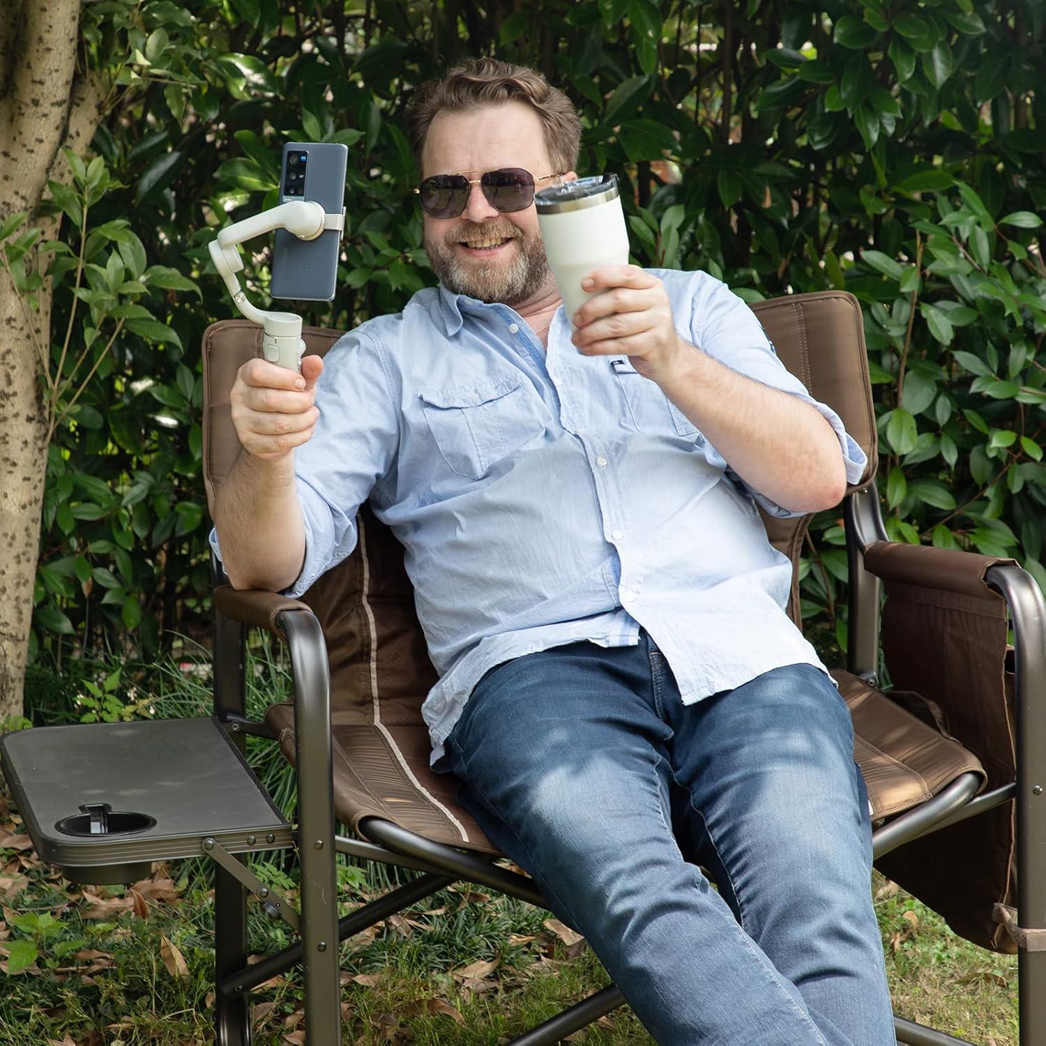 Silla de Camping Plegable Timber Ridge XXL 272 kg Marrón