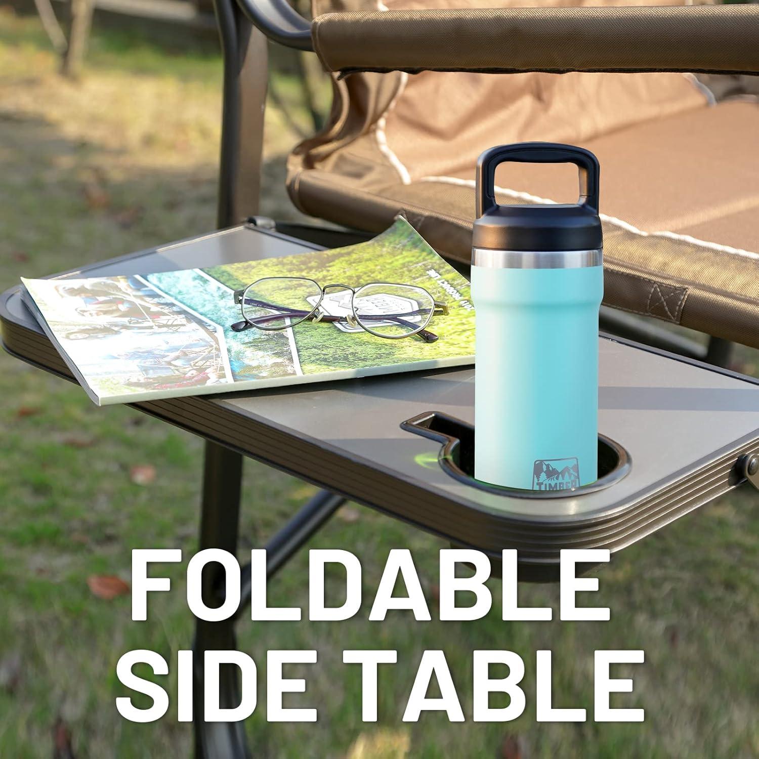 Silla de Camping Plegable Timber Ridge XXL 272 kg Marrón