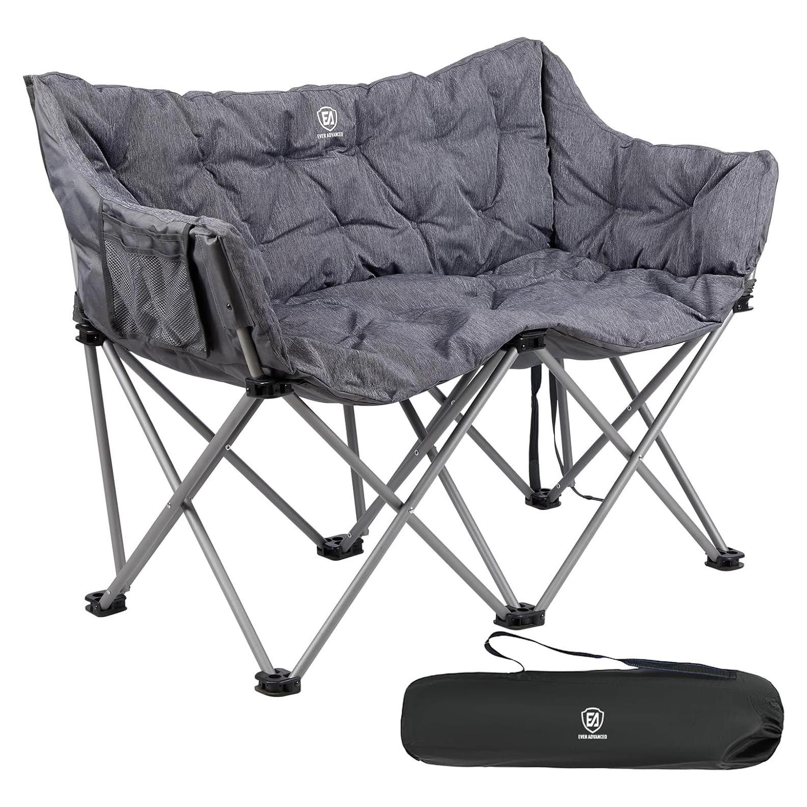 Silla de Camping Doble Plegable EVER ADVANCED Gris 272 kg