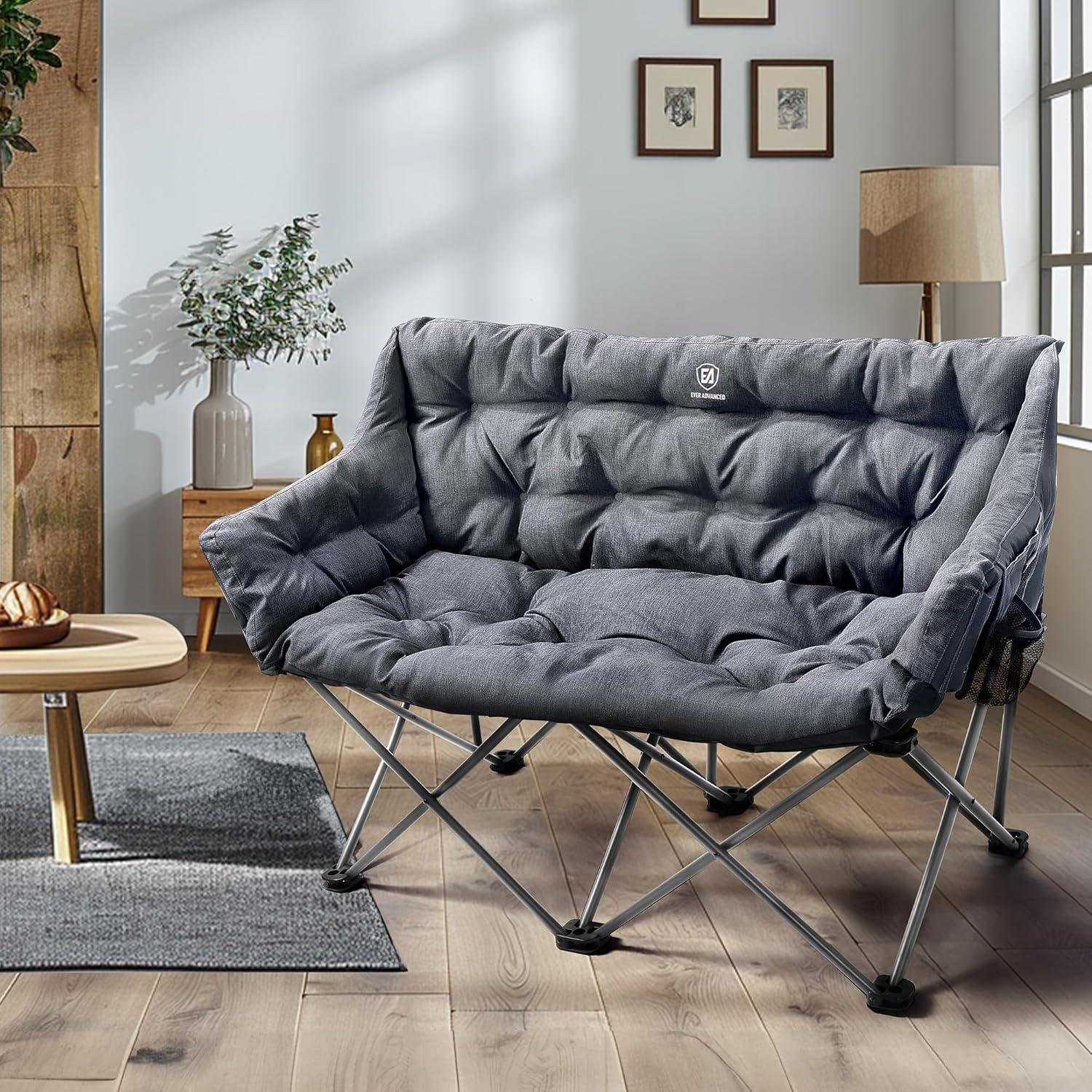 Silla de Camping Doble Plegable EVER ADVANCED Gris 272 kg