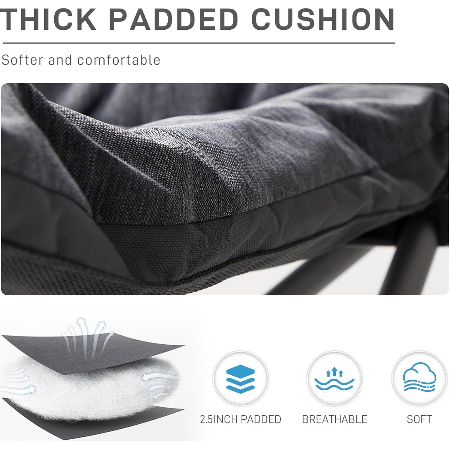 Silla de Camping Doble Plegable EVER ADVANCED Gris 272 kg