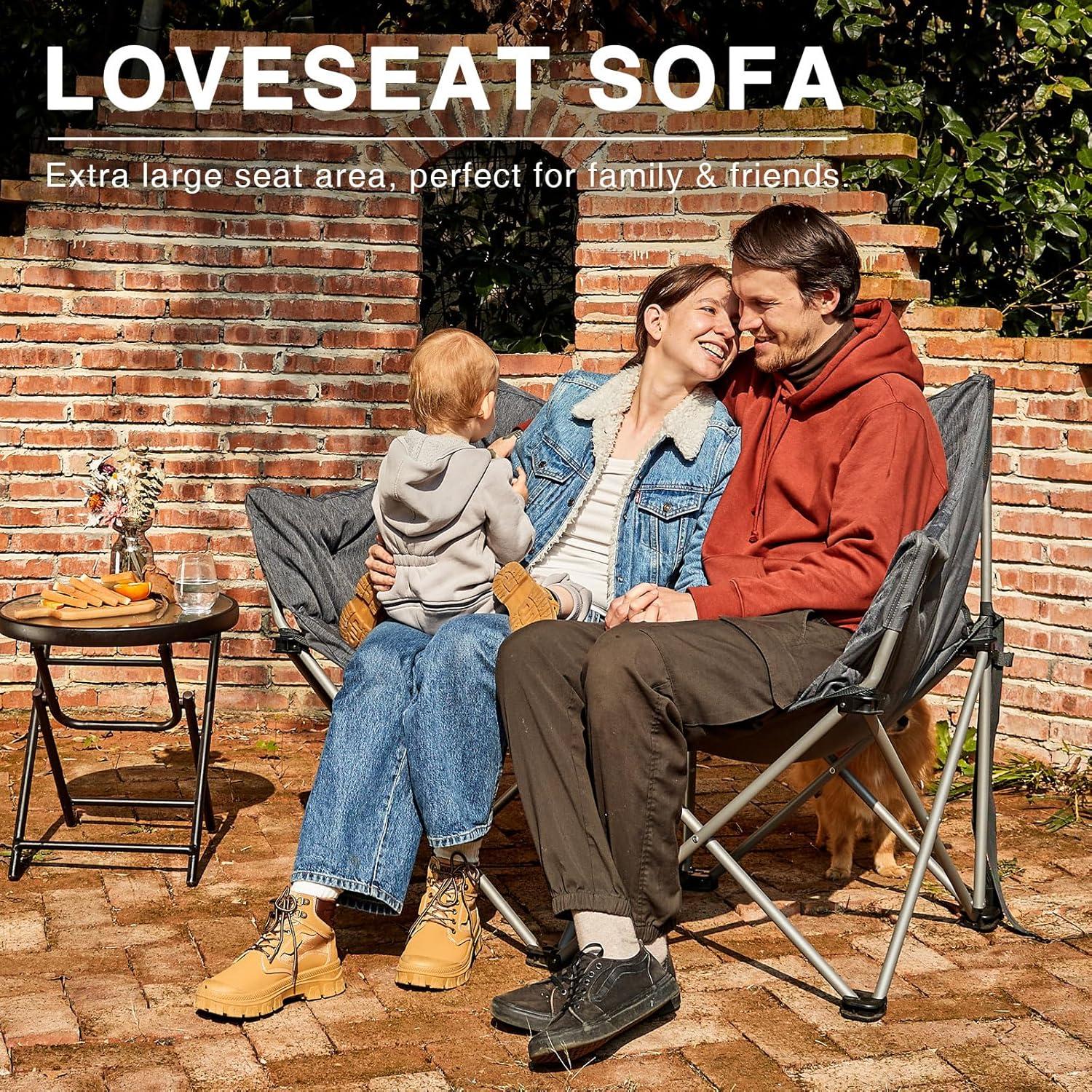 Silla de Camping Doble Plegable EVER ADVANCED Gris 272 kg