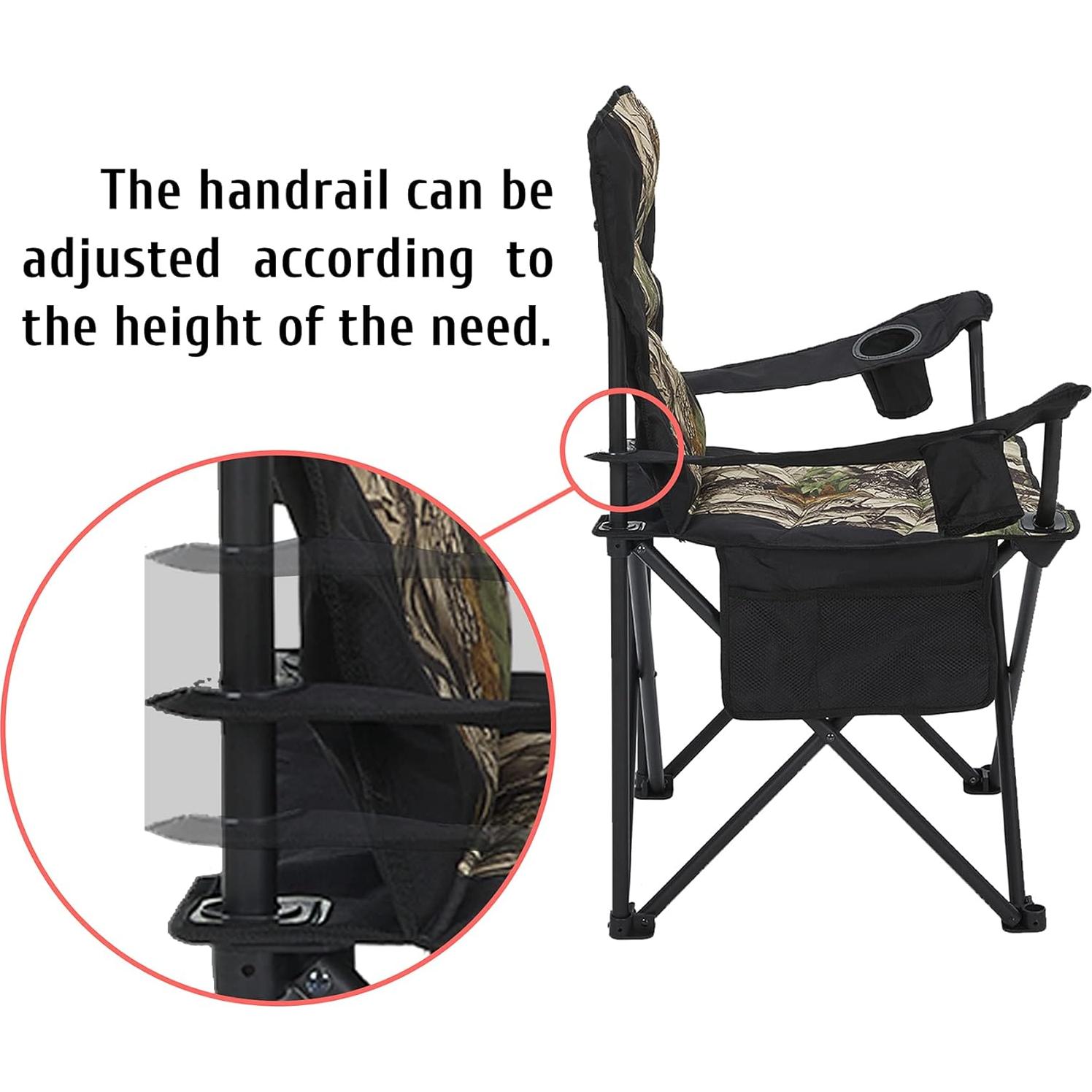 Silla de Camping Plegable MaiuFun Camo Soporta 181 kg