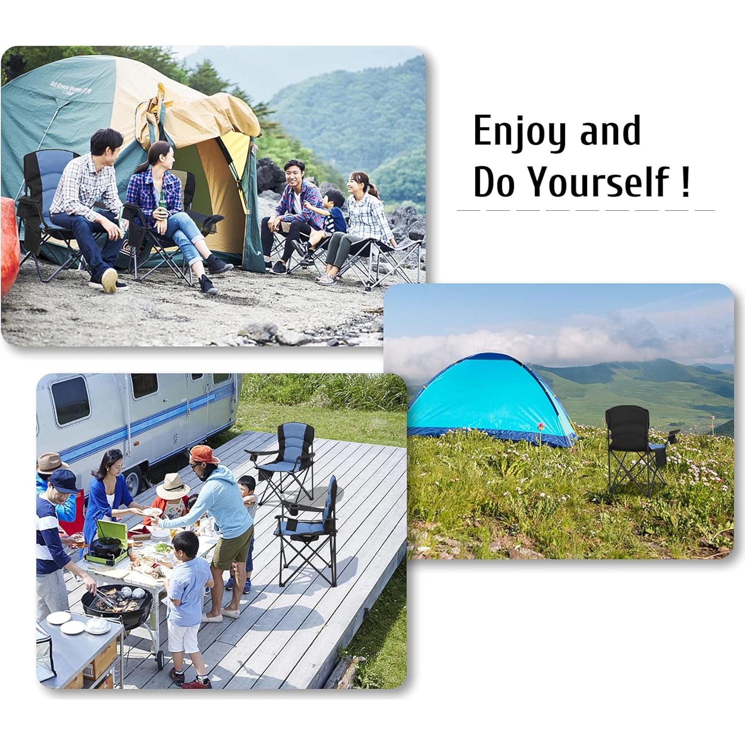 Silla de Camping Plegable MaiuFun Camo Soporta 181 kg