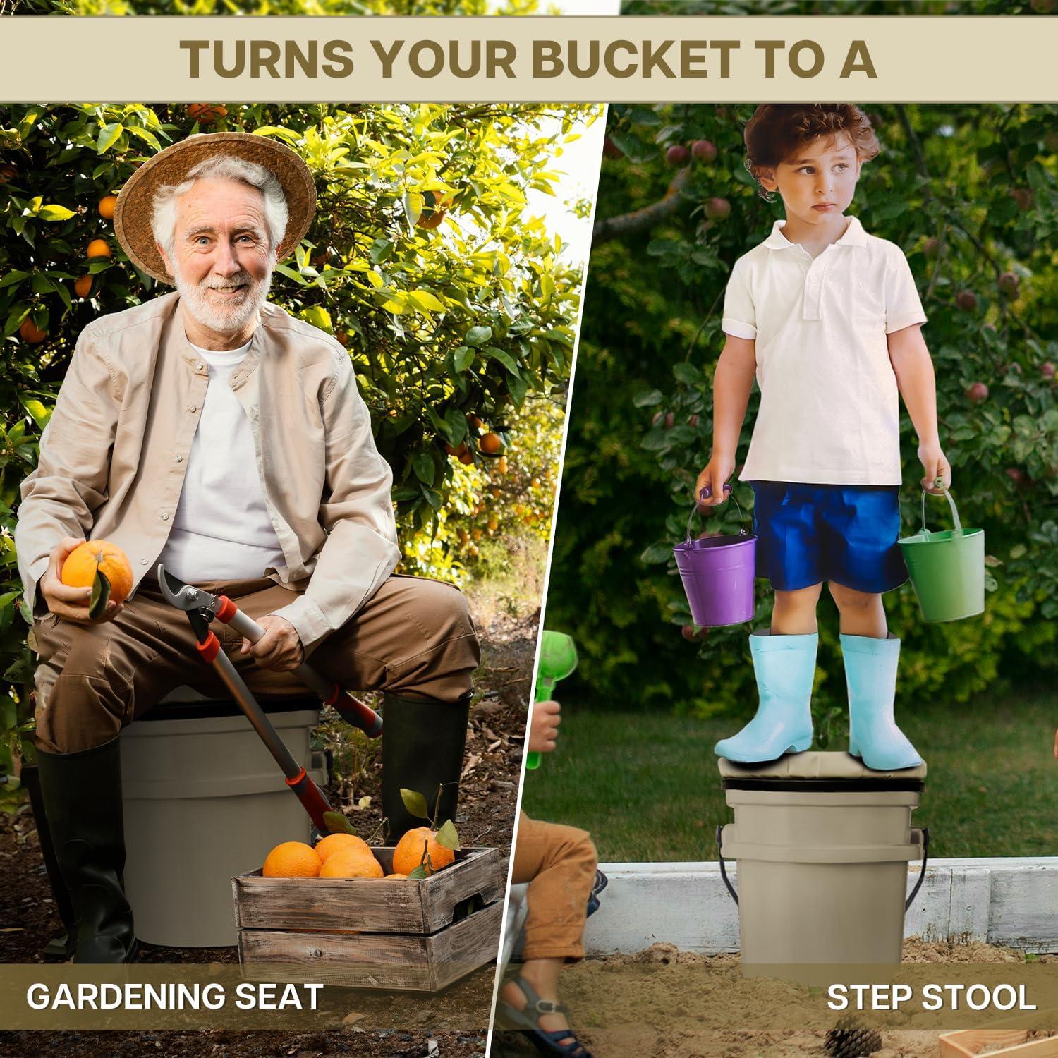 YETI 5 Gallon Bucket Seat - 360-Degree Swivel Lid, Cushion for Fishing, Hunting, Camping