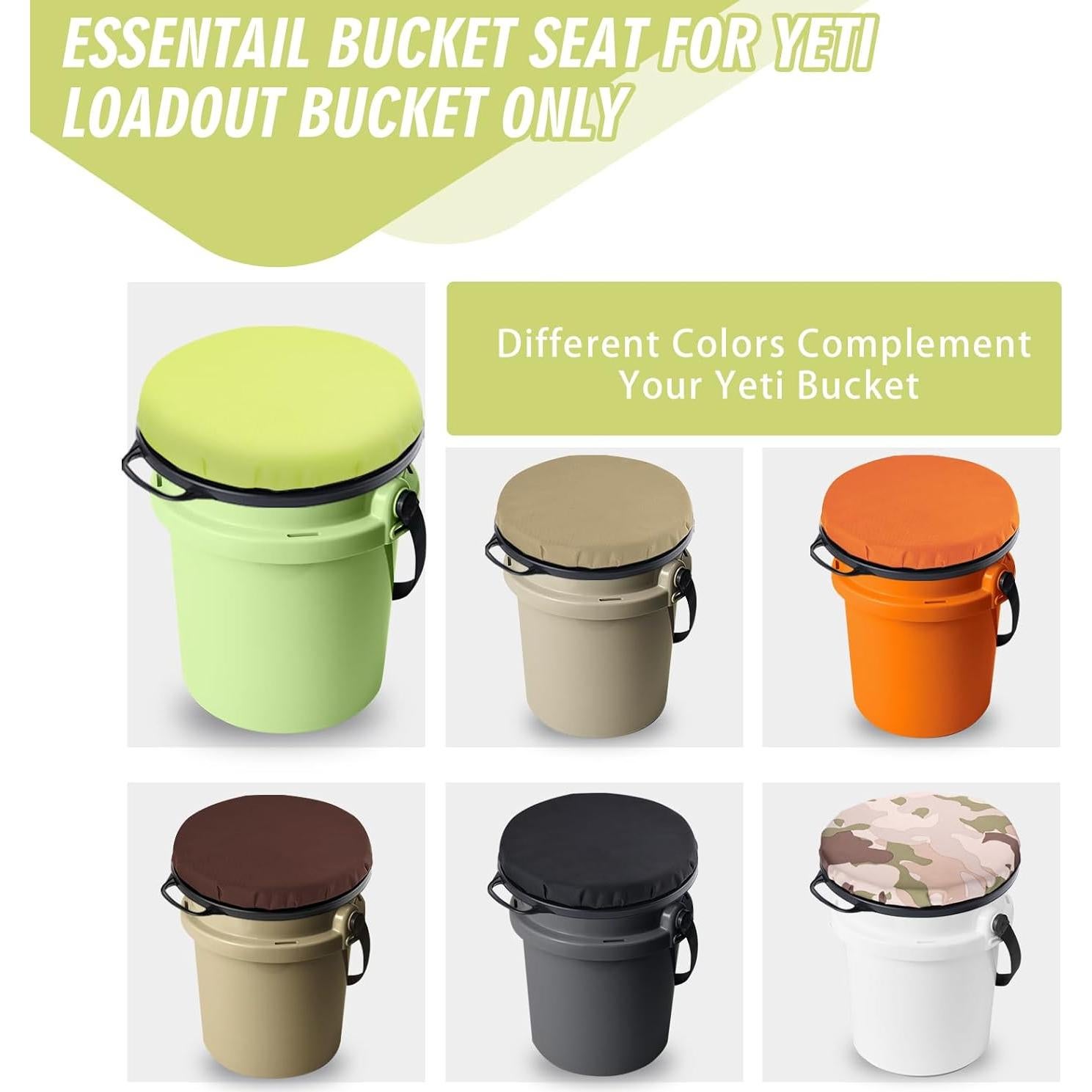 Asiento de Cubo Yeti Ironraw 5 Galones Acolchado Verde Lima