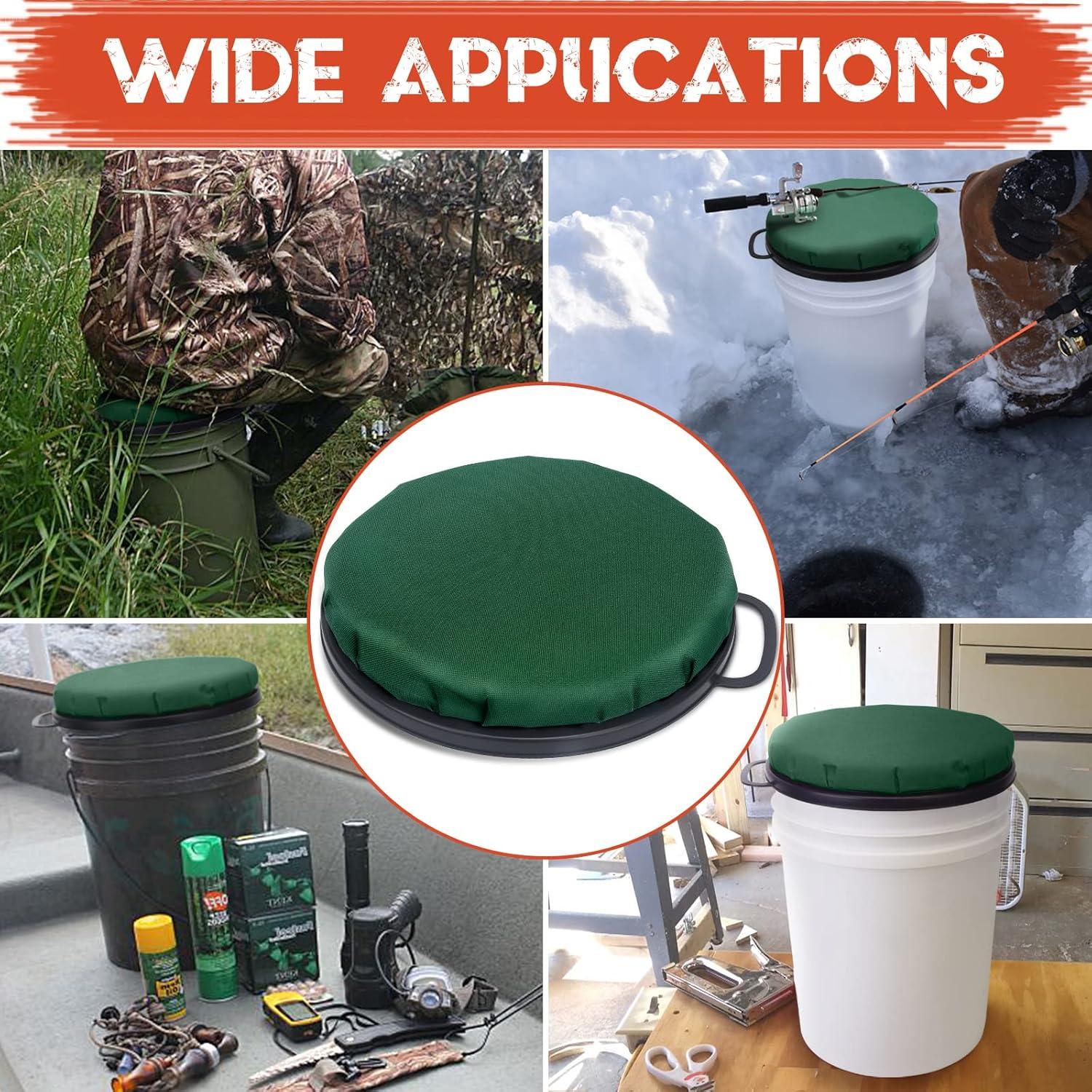 Asiento Giratorio 360° WarBull para Cubo de 5 Galones Verde