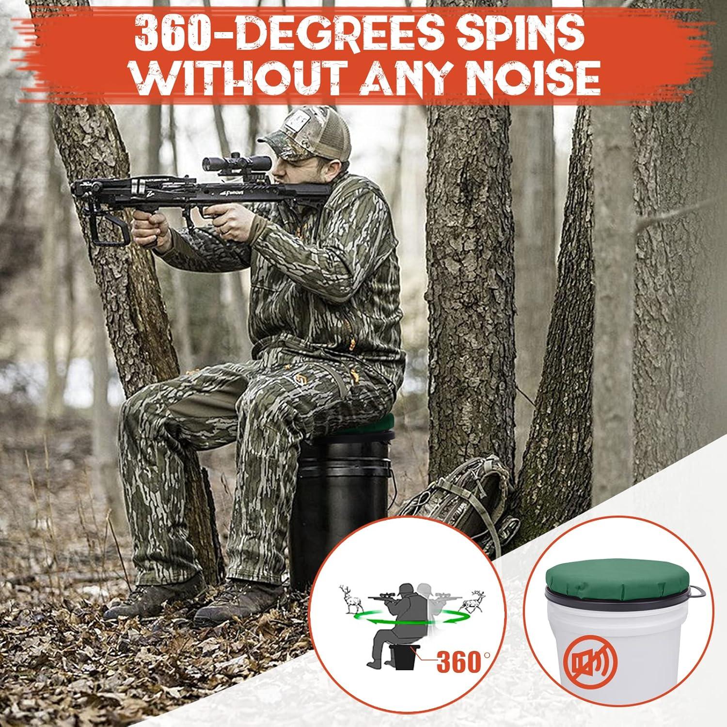 Asiento Giratorio 360° WarBull para Cubo de 5 Galones Verde