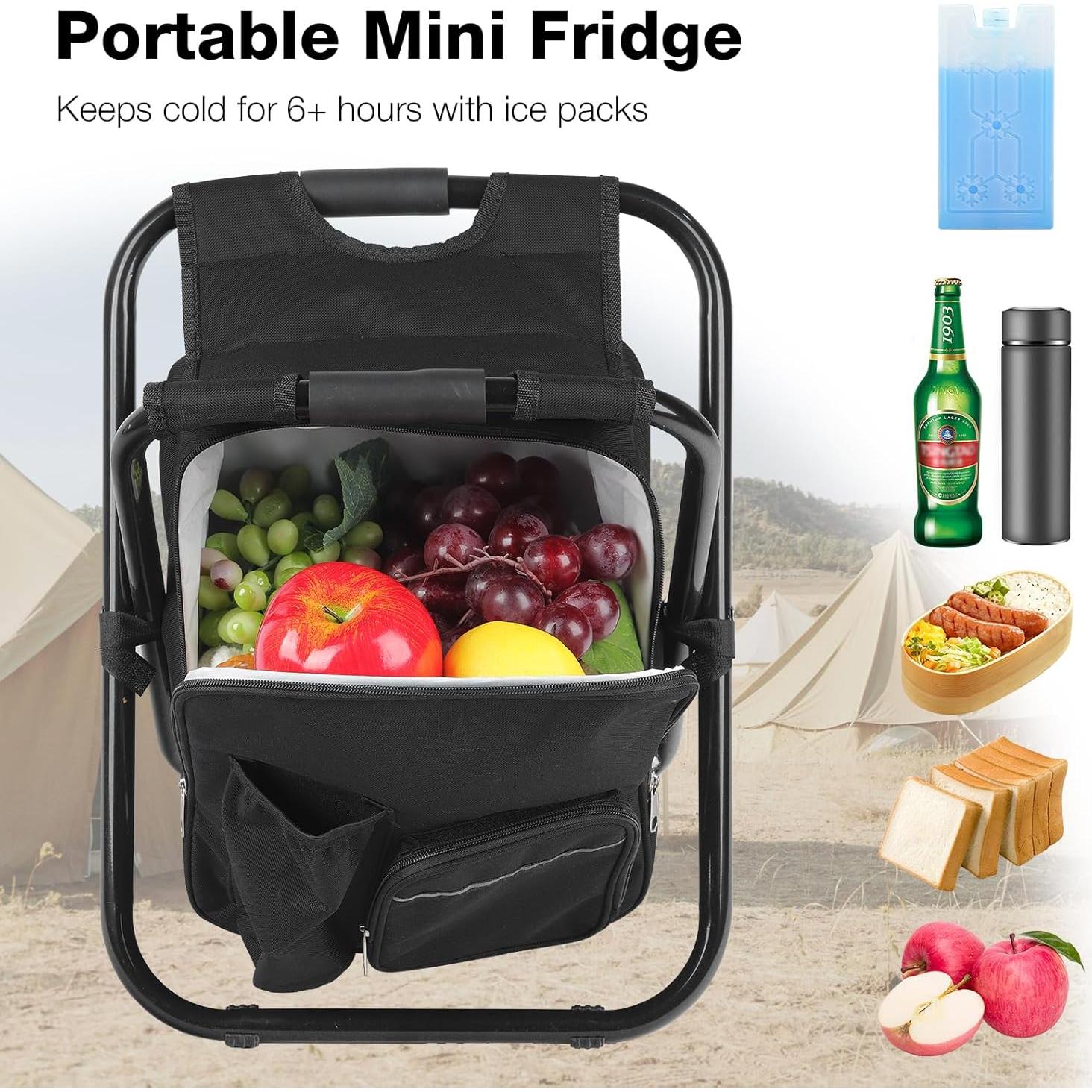 Silla de Camping Plegable Outplea con Enfriador 15L 159kg